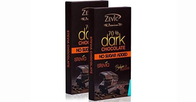 Zevic Belgian Dark Chocolate– Sugar Free